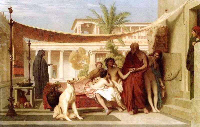 Jean-Leon Gerome Socrates seeking Alcibiades in the house of Aspasia